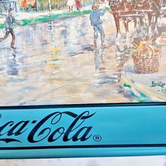 1992 Dresden, OH Coca Cola Metal Tray Commemorative LESLIE COPE'S FINAL TRAY! - Picture 3 of 3